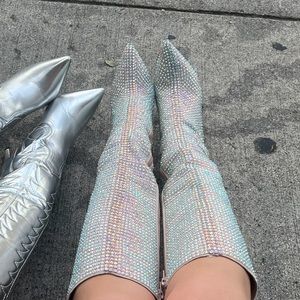 Betsey Johnson rhinestone boots